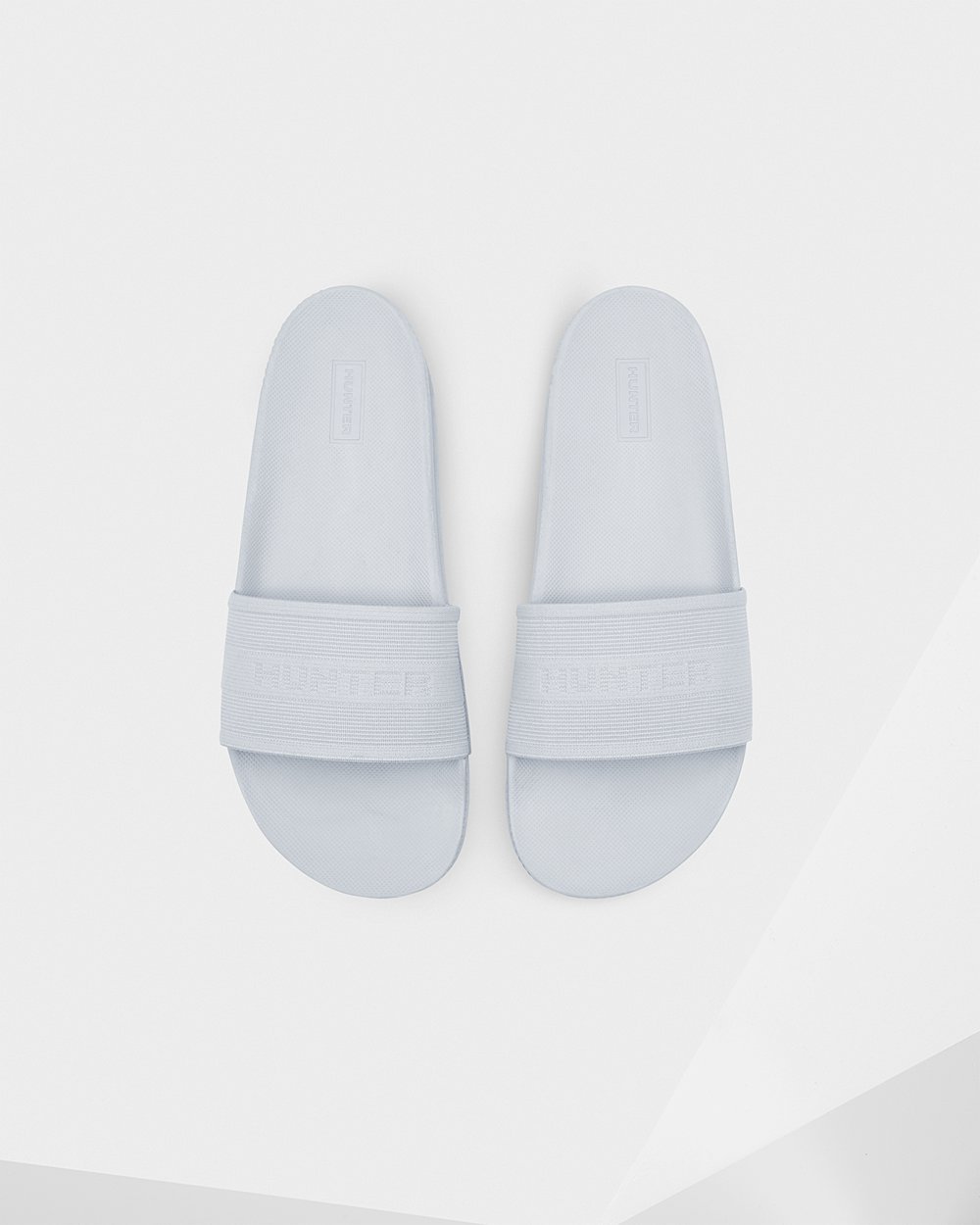 Hunter Original Elastic Slides Shop Online - Hunter Womens Shoes Grey/Blue